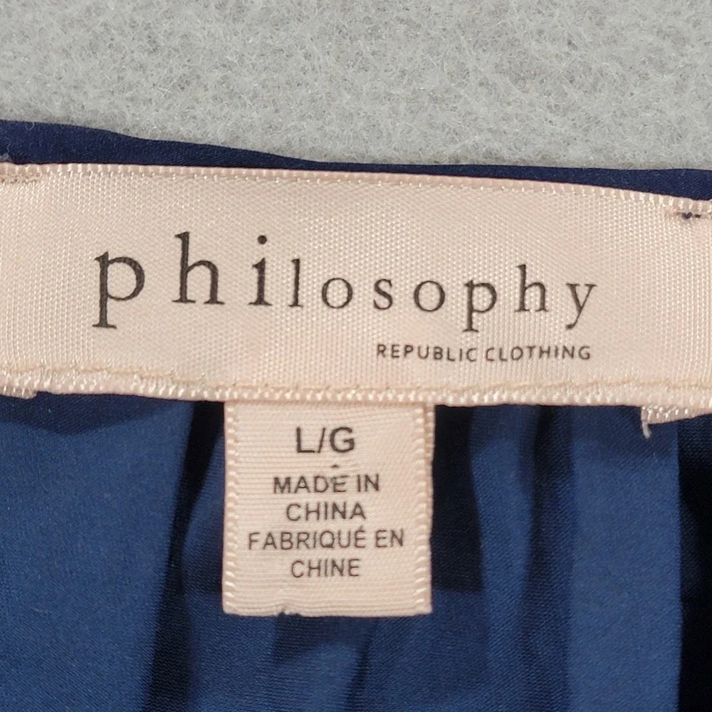 Philosophy‎ Halter Neck Ruffle Hem Blouse Sleeveless Flowy Women's Size Large